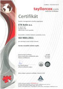 Certifikát CZ